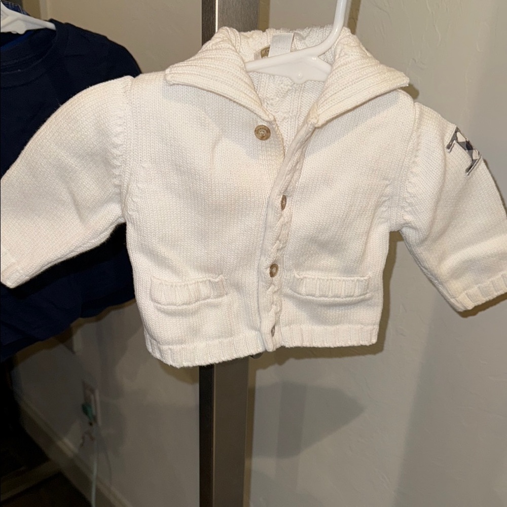 White Knit Baby Cardigan